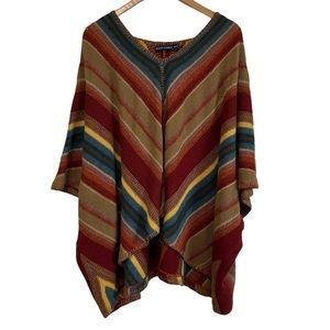 Vintage Ralph Lauren Poncho Sweater Wool Blend Southwestern Indian Tribal XS/S